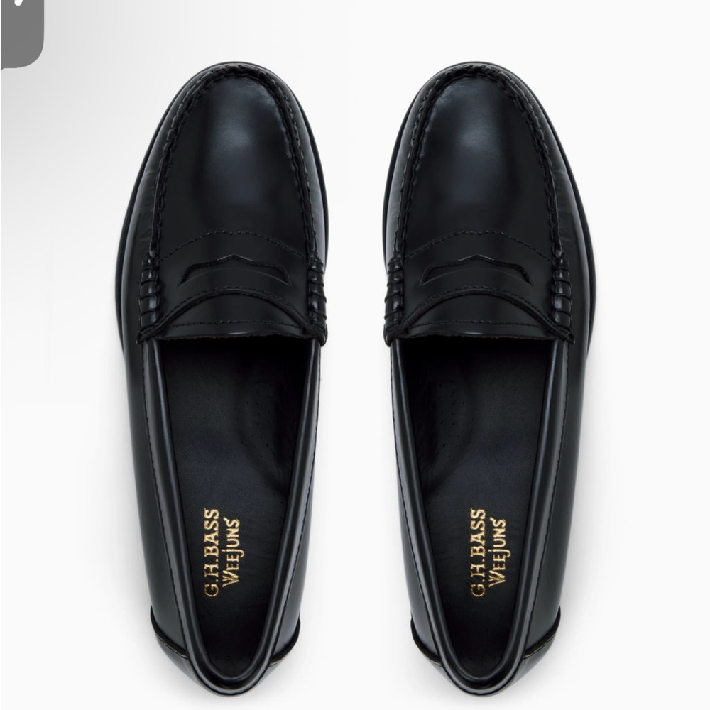 Classic Bass Weejuns Women’s Black Leather Penny Loafers Size 6.5